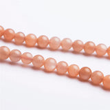 Natural Orange Sunstone Healing Love Bracelet Crystal Beads