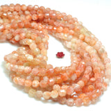 Natural Orange Sunstone Double Terminated Point Beads