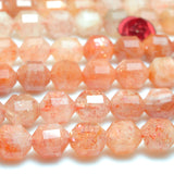 Natural Orange Sunstone Double Terminated Point Beads
