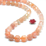 Natural Orange Sunstone Double Terminated Point Beads