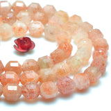 Natural Orange Sunstone Double Terminated Point Beads