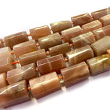 Orange Sunstone Stone Beads Column Barrel Spacer DIY Loose Beads