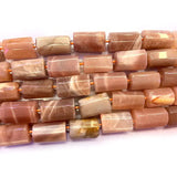 Orange Sunstone Stone Beads Column Barrel Spacer DIY Loose Beads