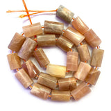 Orange Sunstone Stone Beads Column Barrel Spacer DIY Loose Beads