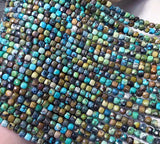Hubei Turquoise Cube Beads for Jewelry Making