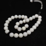 Organic Shell Tridacina 8mm Round Beads 33 Prayer Beads Bracelet