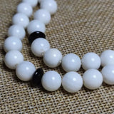 Organic Shell Tridacina 8mm Round Beads 33 Prayer Beads Bracelet