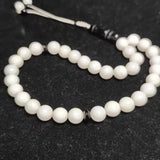 Organic Shell Tridacina 8mm Round Beads 33 Prayer Beads Bracelet