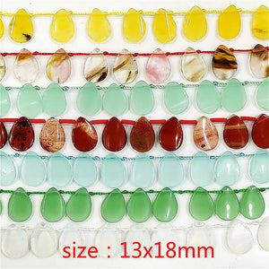 Natural Agates Beaded Charms for Jewelry Making