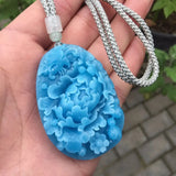 Natural Stone Butterfly Love Flower Pendant