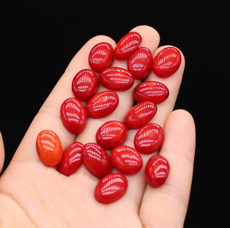 Faceted Coral Beads Red Loose Beads Jewelry Making DIY