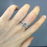 Oval Moissanite Engagement Ring Real 14K  Anillos De Bizuteria