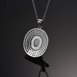 Moonstone Pendant Necklace 925 Sterling Silver Classic Jewelry