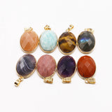 Agated Amazonite Sun Stone Persian Gulf Charm Pendants for DIY Jewelry Necklace