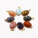 Agated Amazonite Sun Stone Persian Gulf Charm Pendants for DIY Jewelry Necklace