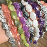 Natural Purple Angelite Amethysts Quartz Jaspers 13*18mm Loose Beads