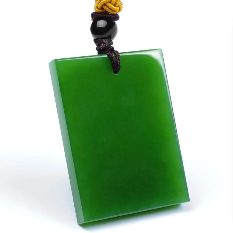 Natural Peace Tian Biyu Pendant Green Jade Pendant