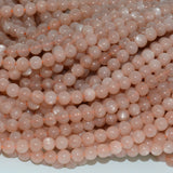 Peach Moonstone Round Beads 4.5mm