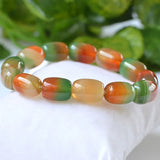 Peacock Agate Bead Bracelet - Unisex