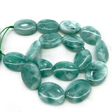 Natural Peacock Angelite Stone Beads 15'' Coin DIY Spacer Loose Beads