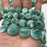 Peacock Angelite Stone Beads 15'' DIY Spacer Loose Beads
