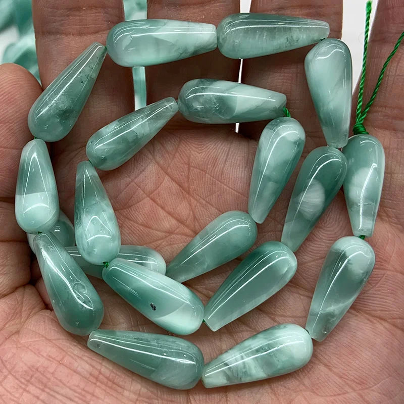 Natural Peacock Angelite Stone Beads DIY Loose Beads For Jewelry Making