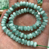 Natural Peacock Angelite Stone Beads 15'' Rondelle DIY Spacer Loose Beads