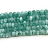 Natural Peacock Angelite Stone Beads 15'' Rondelle DIY Spacer Loose Beads