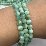 Natural Peacock Angelite Stone Beads 15'' Round DIY Spacer Loose Beads
