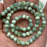 Natural Peacock Angelite Stone Beads 15'' Round DIY Spacer Loose Beads