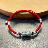 Natural Peanut Charm Bracelet 925 Silver
