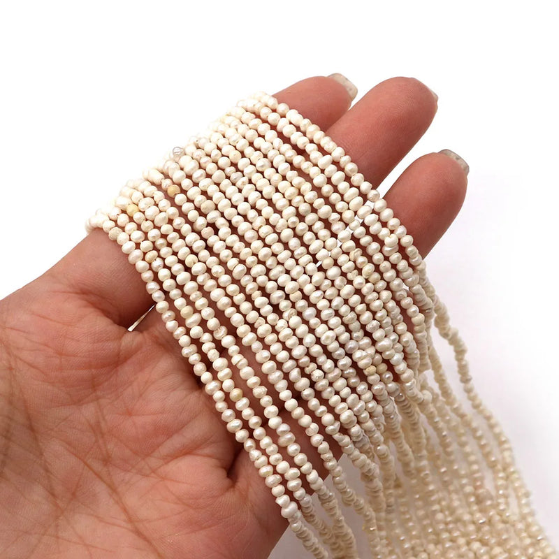 Matte Freshwater Pearl Beads 3-4mm Loose Beads for Jewelry Making