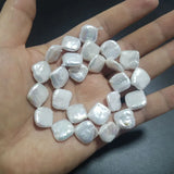Baroque Rhombus Pearl Beads 14-15mm for Jewelry Making DIY Bracelet Necklace