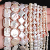 Natural Pearl Beads Irregular Round Loose Beads Jewelry Making