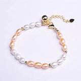 Natural Pearl Bracelet with Metal Buckle