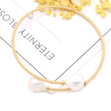 Natural Pearl Bracelet Two Rice Pearls Charm Bracelet