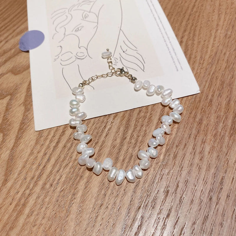 Elegant Natural Pearl Charm Bracelet for Women