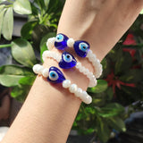 Natural Pearl Bracelet Evil Eye Beads Boutique Accessories