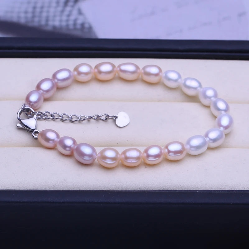 Colorful Natural Pearl Bracelet for Women - Romantic Wedding Party Accessory