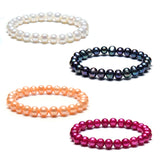 Freshwater Pearl Stretch Bracelet Classic Jewelry Gift