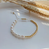 Pearl Evil Eye Beaded Bracelet for Women Men Shell Star Jewelry