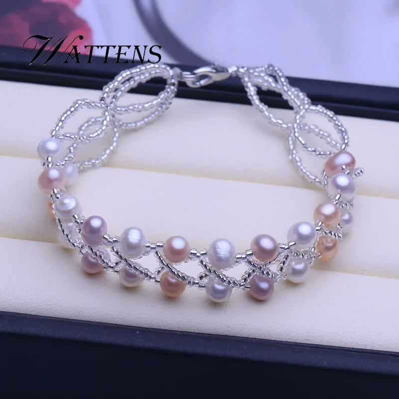 Natural Pearl Bracelet Multi-layer Women's Jewelry