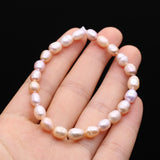 Natural Pearl Bracelet Purple Orange Beads Charms Women Girls Jewelry
