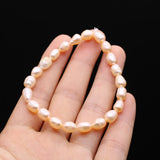 Natural Pearl Bracelet Purple Orange Beads Charms Women Girls Jewelry
