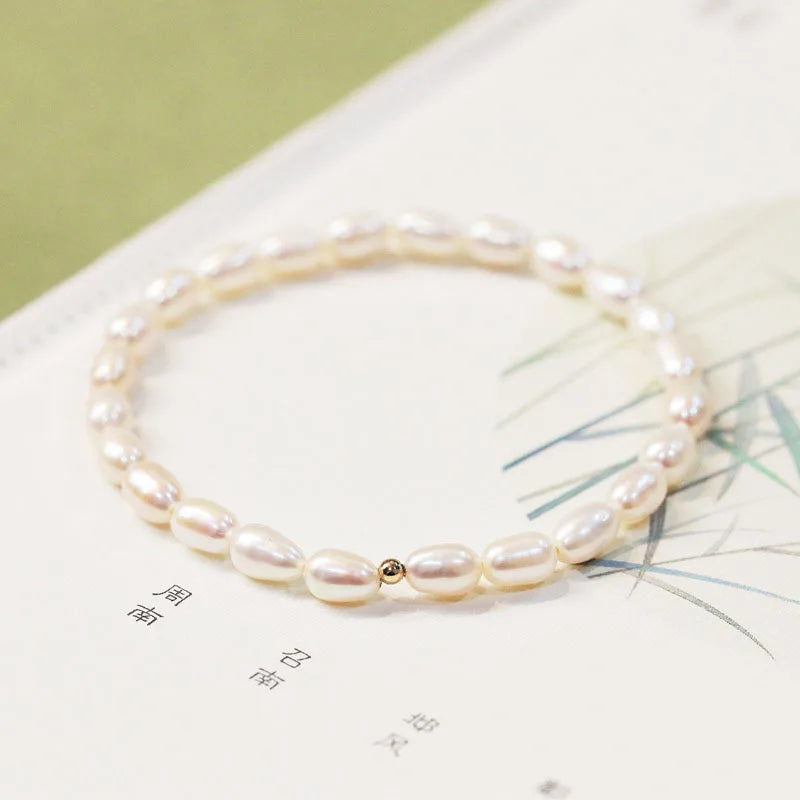 Natural Pearl Bracelet for Girlfriends, Freshwater Pearl Bracelet for Women