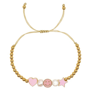 Y2K Natural Pearl Bracelet with Charm for Women Teen Girls