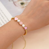 Y2K Natural Pearl Bracelet with Charm for Women Teen Girls
