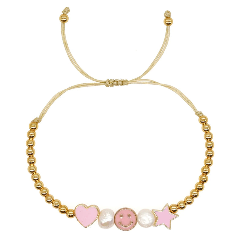 Y2K Natural Pearl Bracelet with Charm for Women Teen Girls