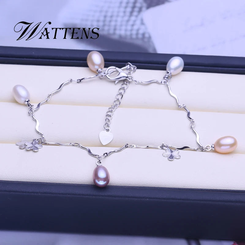 Bohemia Mixed Pearl Bracelet Flower Wedding Party Birthday Gift