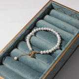 Natural Pearl Bracelet Round Pendulum Small Beads Bangle Jewelry